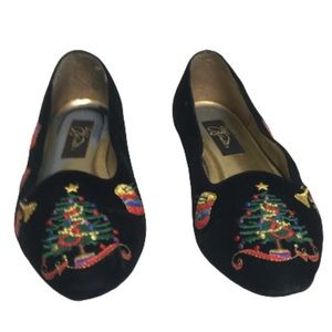 Vintage Christmas Tree Shoes Flats Rafael Blantini